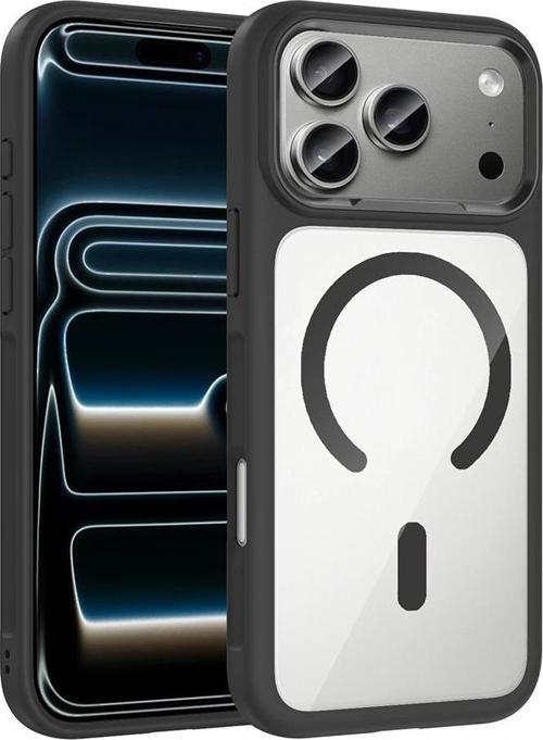 Apple iPhone 17 Pro Max Kılıf M-Safe Şarj Özellikli Metal Kamera Çerçeveli Redclick Tiko Kapak