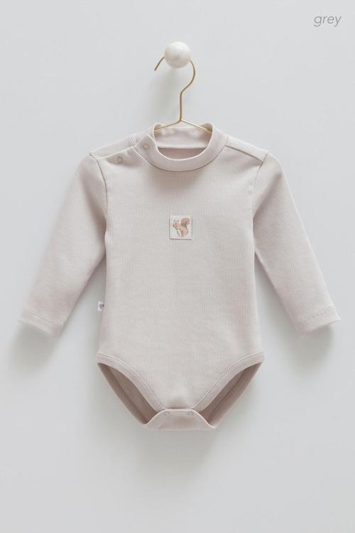 YARIM BALIKÇI BASIC ÇITÇITLI BODY - CARAMELL  - BE2072 - Gri - 3 - 6 Ay - BE2072-Gri-3 - 6 Ay Gri