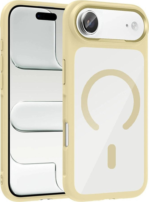 Apple iPhone 17 Air Kılıf M-Safe Şarj Özellikli Metal Kamera Çerçeveli Redclick Tiko Kapak
