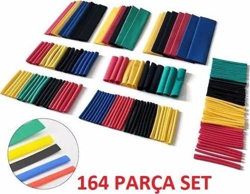 164 Parça Set Isıyla Daralan Makaron Kablo Koruyucu Kılıf