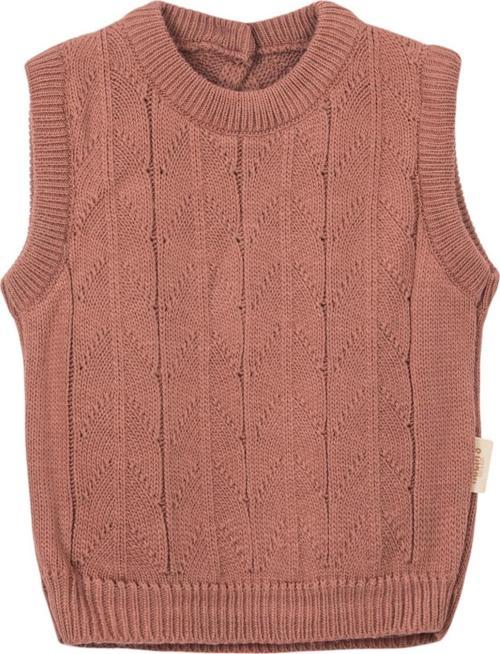 BİSİKLET YAKA TRİKO SÜVETER - NEC244257-Gül Kurusu-9 - 12 Ay Gül Kurusu