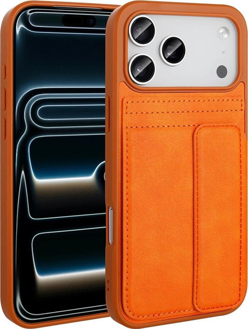 Apple iPhone 17 Pro Kılıf PU Deri Kartlıklı Redclick Sevilla Kapak