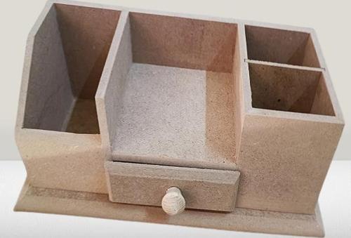 Hobi Adn Dekoratif Kalemlik Tek Çekmece Ahşap MDF HAM CNC Kesim MODEL El Yapım
