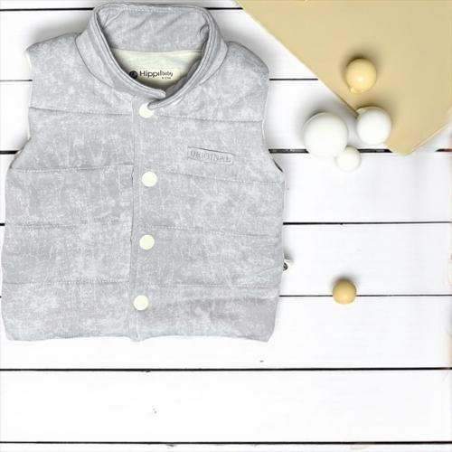 ÇITÇITLI ELYAFLI YELEK - Gri - 12 Ay Gri
