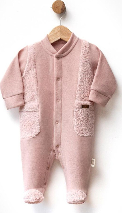 PELUŞ DETAYLI POLAR PATİKLİ TULUM - FLE247226-Pembe-1 - 3 Ay Pembe
