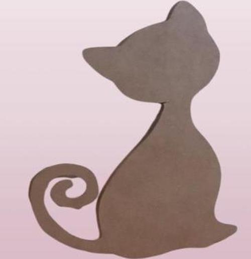 Hobi Adn Dekoratif Pano Kedi CNC Kesim Ahşap HAM MDF MODEL  El Yapım