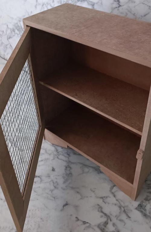 Hobi Adn Tezgah Üstü Çok Amaçlı Telli Dolap Ahşap MDF HAM El yapım