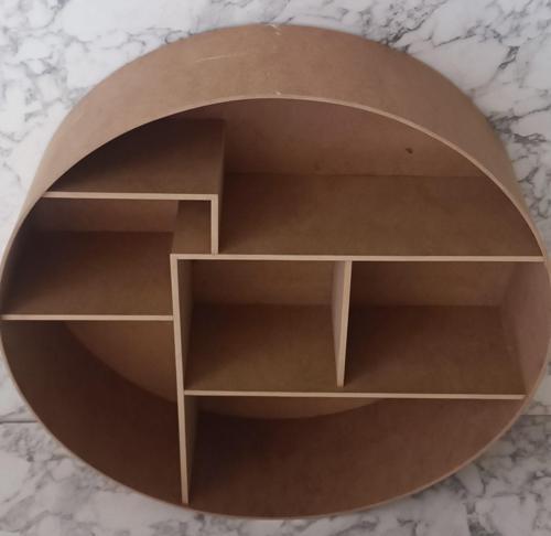 Hobi Adn Yuvarlak Raf  KİTAPLIK Terek Ahşap MDF HAM Kutuda Sevk El Yapım