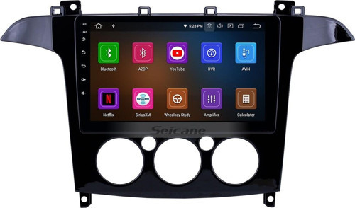 Ford S-Max Manuel A/C 2007-2008 Android Auto Carplay Navigasyon Multimedya Sistemi (yazılımsal)