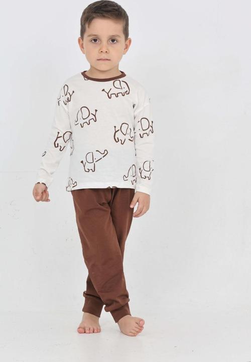 Toontoy Erkek Çocuk Fil Pano Baskılı Pijama Takım