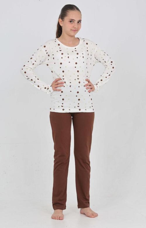 Toontoy Kız Çocuk Karma Baskılı Pijama Takım