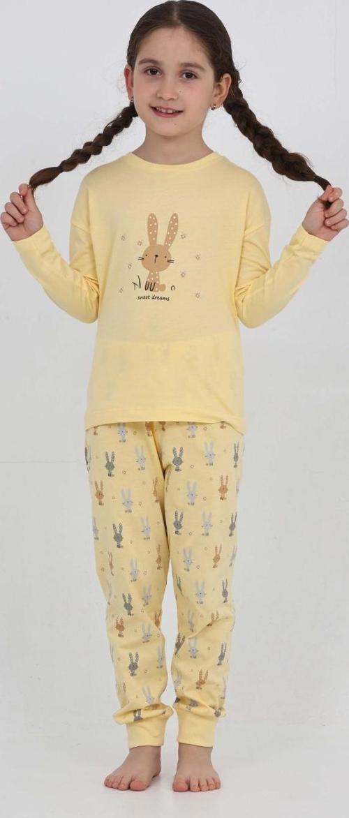Toontoy Kız Çocuk Tavşan Baskılı Pijama Takım