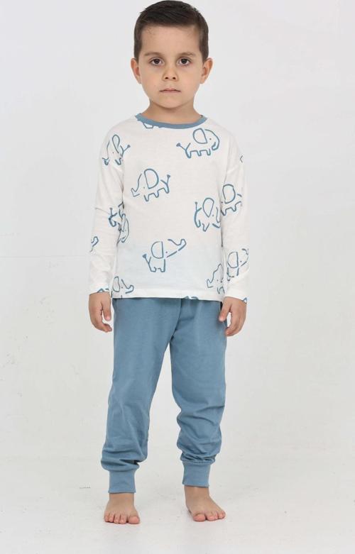 Toontoy Erkek Çocuk Fil Pano Baskılı Pijama Takım