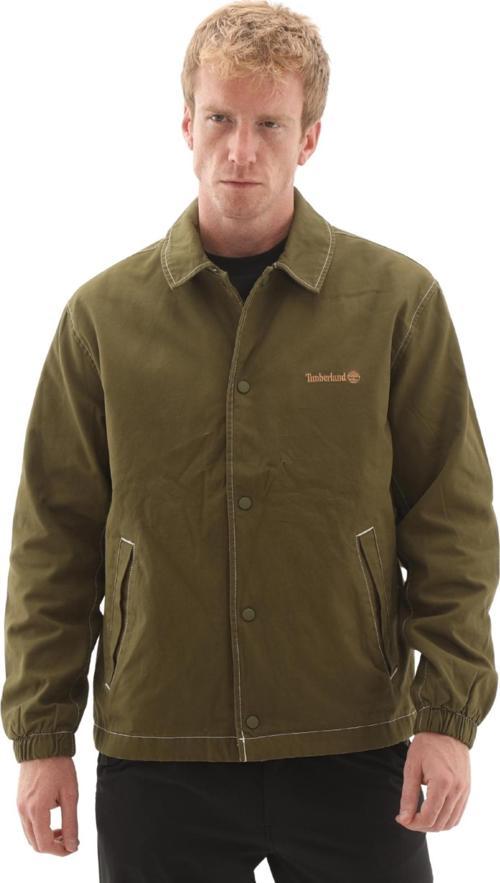 B0A5N463021-R Timberland Washed Duck Canvas Insulated Coach Jacke Erkek Ceket Yeşil