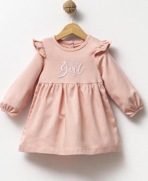GIRL FIRFIR DETAYLI ELBİSE - Somon - 2 Yaş Somon