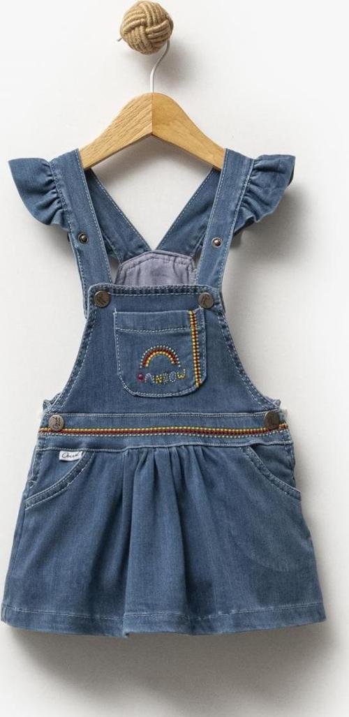 NAKIŞLI FIRFIR DETAYLI DENIM JILE - Mavi - 3 Yaş Mavi