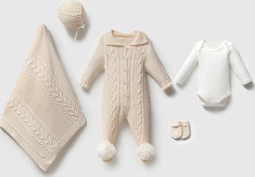 NİPPERLAND CARMEN TRİKO BEŞLİ SET - Krem - 0 - 3 Ay Krem