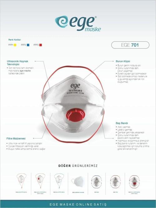 Fp3 701 Nr N99 Ventilli Katlanır Maske 5 Adet