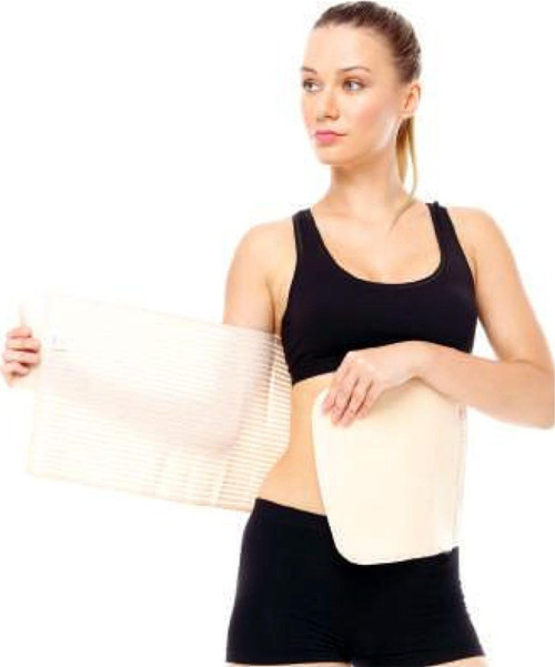 Abdominal Medikal Karın Korse Havlu Pedli Beden S