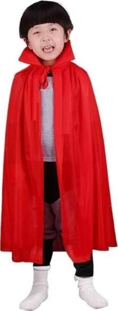 MDB Kırmızı Renk Yakalı Pelerin Çocuk Boy 90 cm