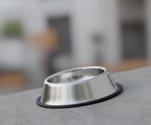 18 cm Çelik Mama Kabı - Kompakt & Kaydırmaz