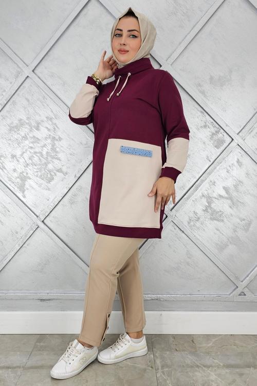 KADIN KOMBİNLİ BOĞAZLI TESETTÜR TUNİK
