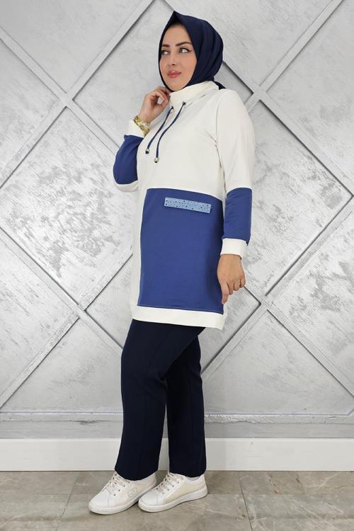 KADIN KOMBİNLİ BOĞAZLI TESETTÜR TUNİK