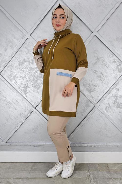 KADIN KOMBİNLİ BOĞAZLI TESETTÜR TUNİK