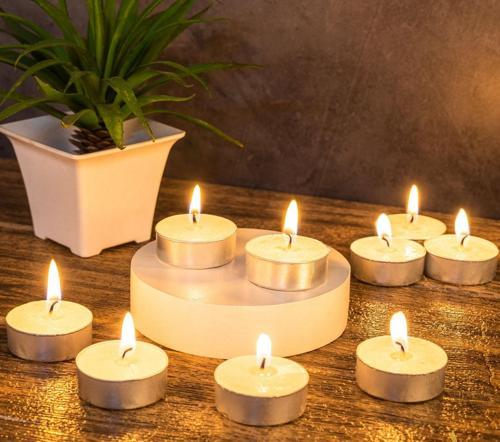 20 Li Yuvarlak Mum Sarı Tealight Mum Doğum Günü Parti Süsleme