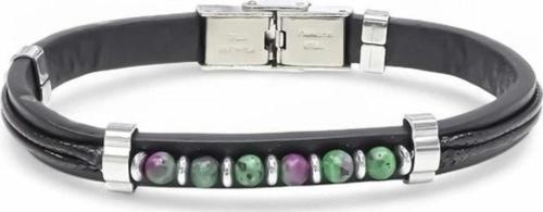 Zümrüt Taşlı Deri Bileklik 33511G6D5M