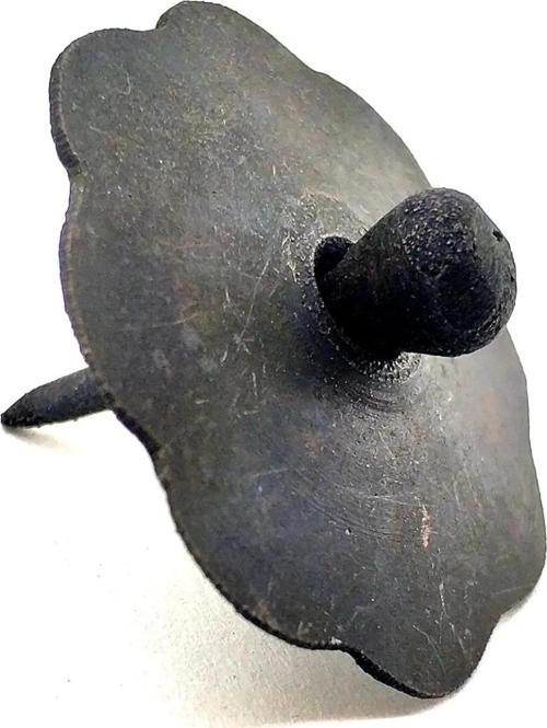 Antika Tarz Dekoratif Pirinç Düğmeli Kabara - 40 Mm, Oksit