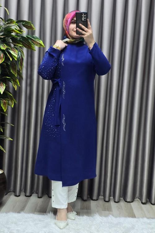 Kadın Tesettür Giyim Krep Abiye Tunik 