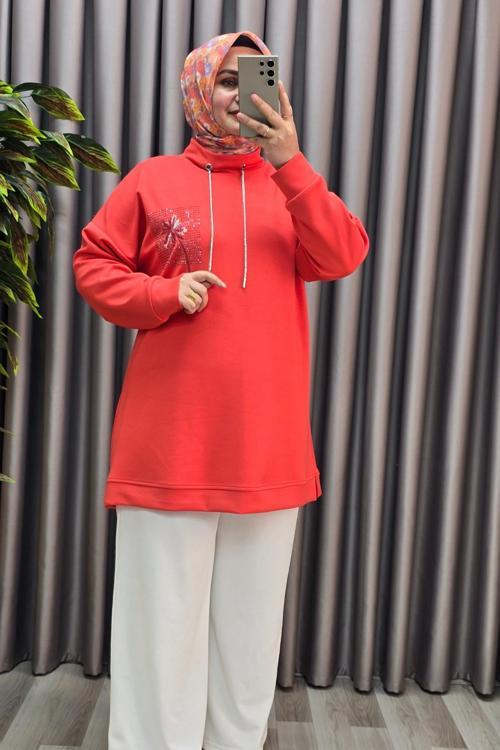 Kadın Giyim Modal Sırtı Nakışlı Tunik