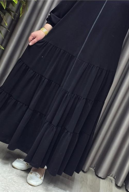 Kadın Tesettür Giyim Büyük Beden Elbise Ferace