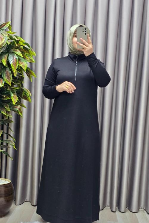 Kadın Giyim Kristal Fermuarlı Elbise 