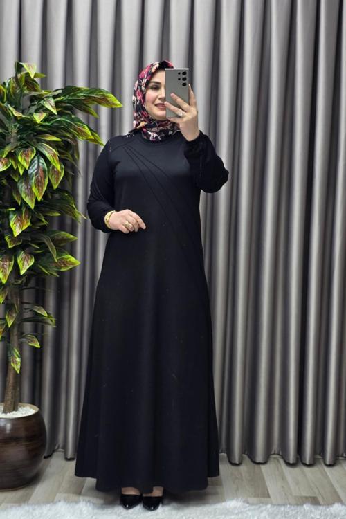Kadın Tesettür Giyim Büyük Beden Şeyda Elbise 