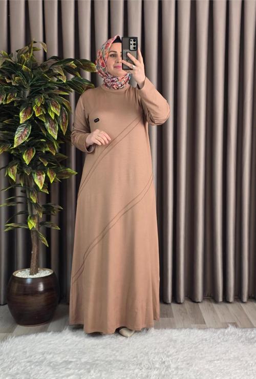 Kadın Tesettür Giyim Büyük Beden Kristal Spor Elbise