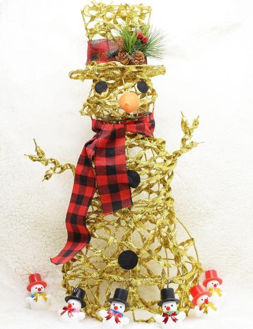 Gold Tel 3d Kardan Adam Süs Yılbaşı Süsü 54cm