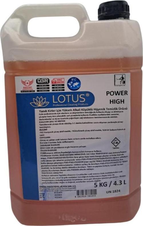 Power High - Yanık Kirler İçin Yüksek Alkali Köpüklü Hijyenik Temizlik Ürünü