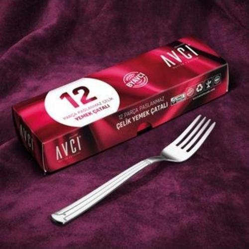 Avcı AVC 613 Yakamoz Çelik Yemek Çatalı 12 Li