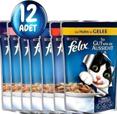 Karışık Yaş Kedi Maması Serisi 12 Adet