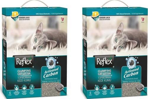 Aktif Karbonlu Topaklanan Kedi Kumu 6 Lt 2 Adet