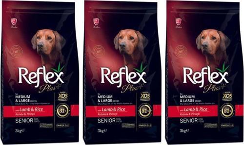 Plus Orta Büyük Irk Kuzu-Pirinç +7 Yaşlı Köpek Maması 3 Kg  Adet