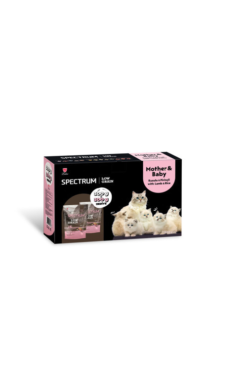 Low Grain Mother & Baby Kuzu Etli ve Pirinçli Kedi Maması 300 Gr + 300 Gr (2li Kutu)