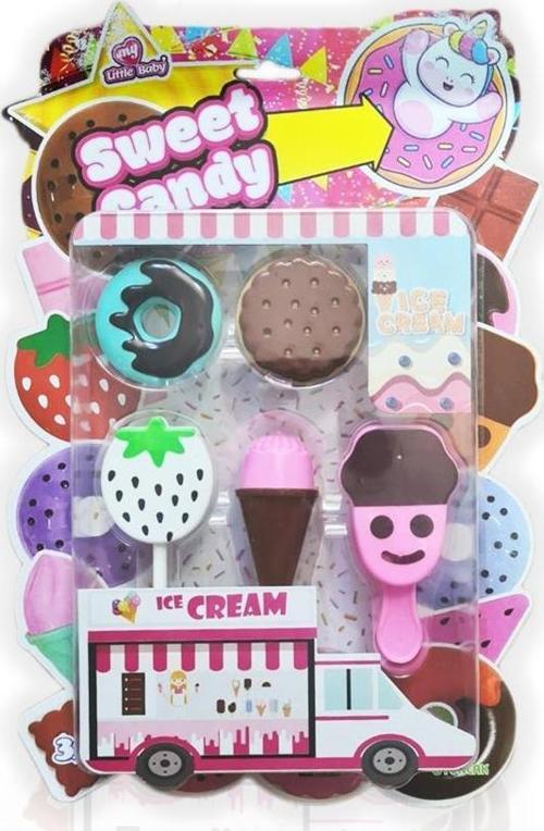 Ice Cream Sweet Candy 5 Parça Dondurmacı Seti - Şekerleme Seti - Çocuk Oyun Oyuncak