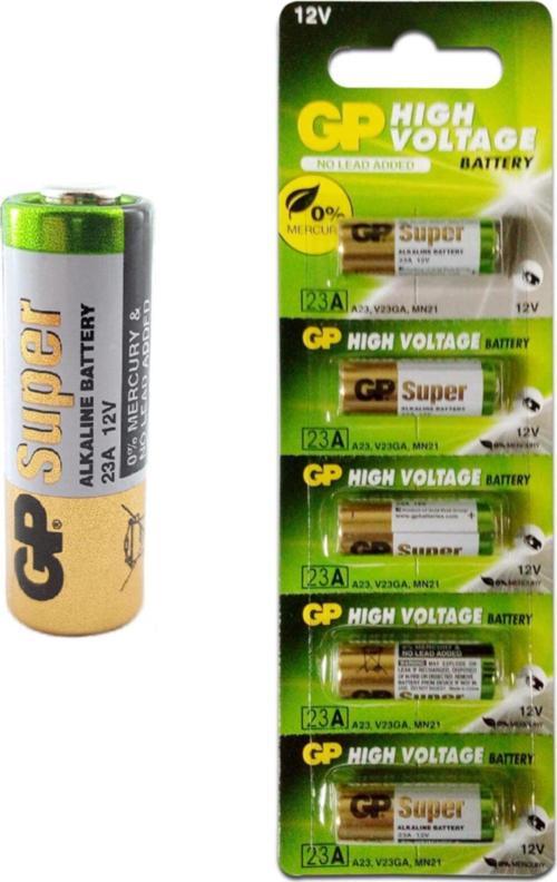 1 Kart 5li Gp23a 12v Alarm Kumanda Remote Alkaline Pil Batteries Gp 23ae 21/23 A23 23a Mn21 23ga