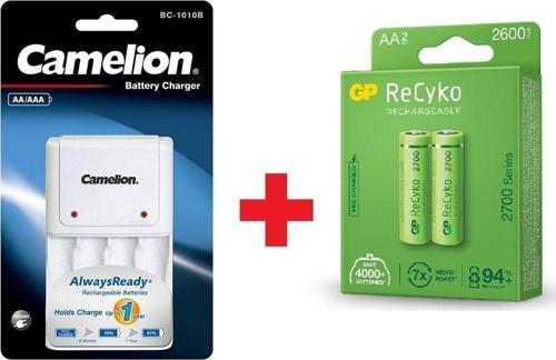 4lü Pil Şarj Cihazı Ve Aa Kalem Şarj Edilebilir Gp 2600mah Pil (PİL VE AA-AAA PİL ŞARJ ALETİ)