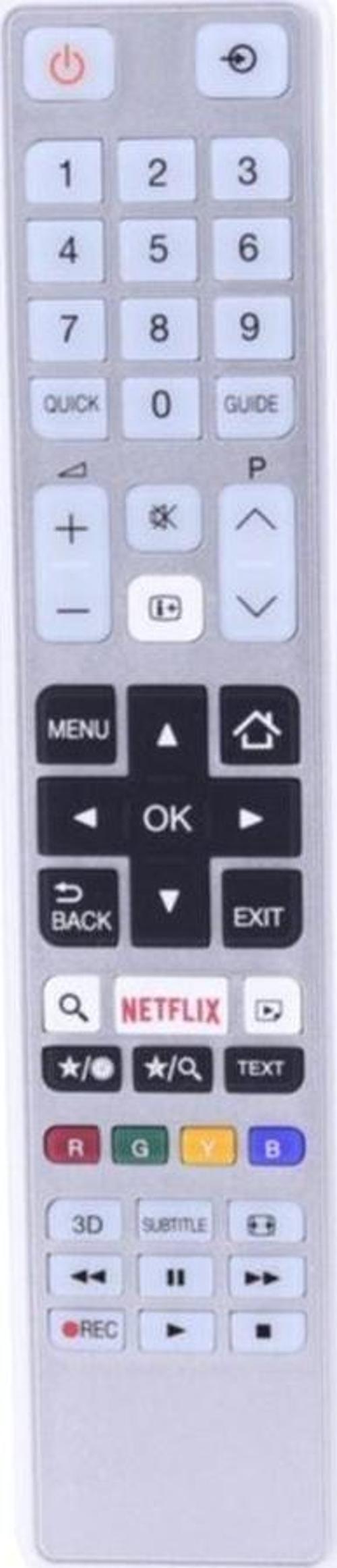 Ct-8054 Netflix Tuşlu Beyaz Lcd/led Tv Kumandası