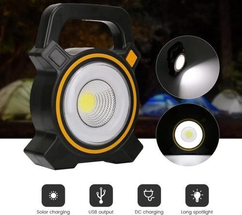 Cob Led Lamba Taşınabilir Fener Su Geçirmez Spot Şarj Edilebilir Projektör Kamp Camp Işıkları Için