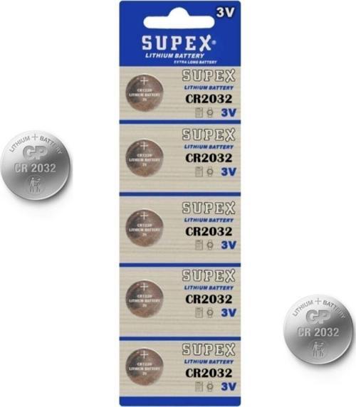 Supex Cr 2032 3v Şeker Ölçüm Cihazı Pili , Baskül Tartı Pili , Bios Pili , Anakart Pili 5 Li